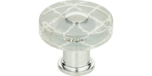 Quatrefoil Glass Round Knob